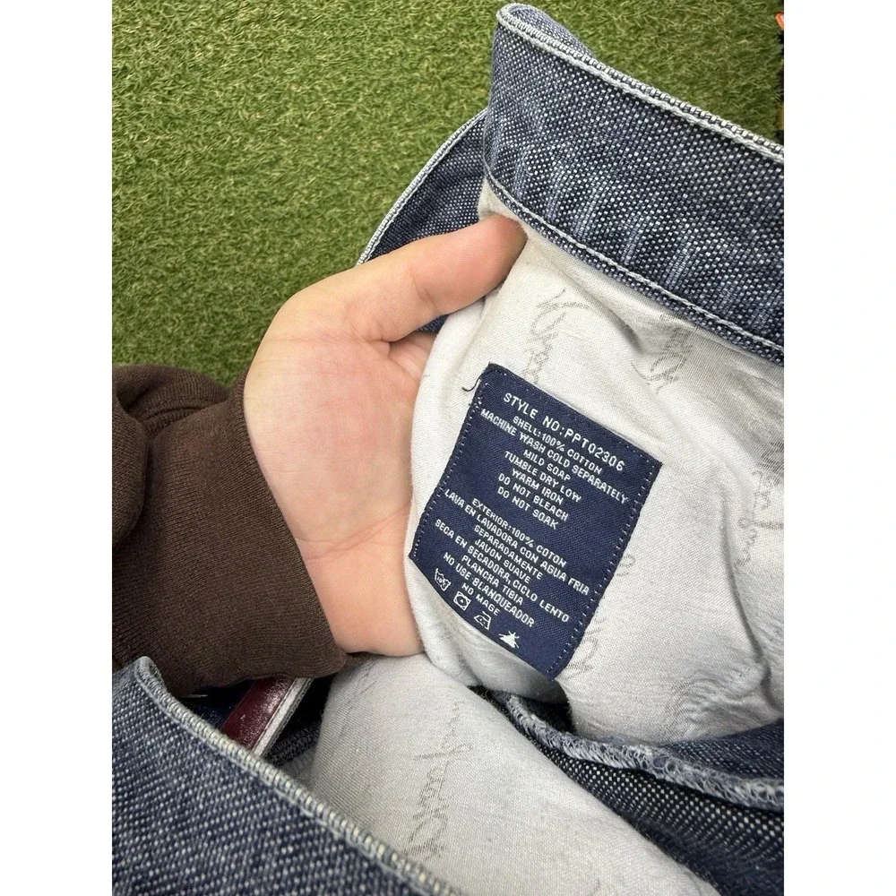 Vintage Phat Farm Jeans Mens 42x34 Blue Carpenter Loose Baggy Fit Y2K 90s Denim